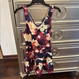 Abercrombie & Fitch Purple Floral Tank Top